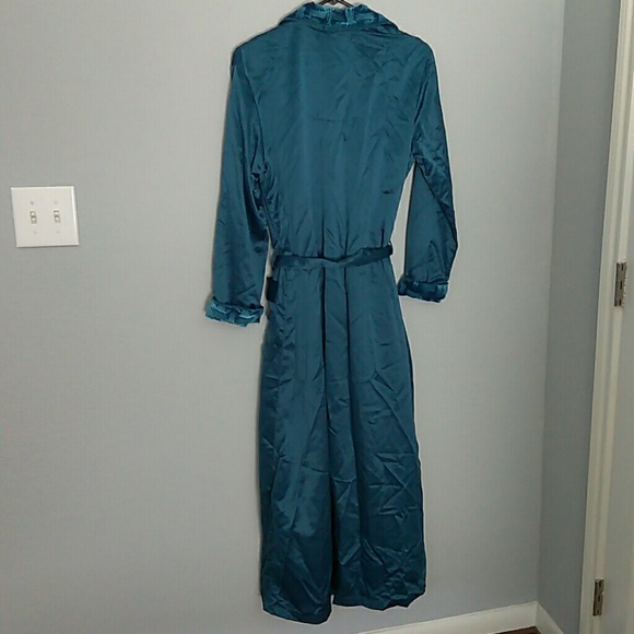 Intimates & Sleepwear Sleepwear Blue Velvet Long Robe Xs Poshmark
